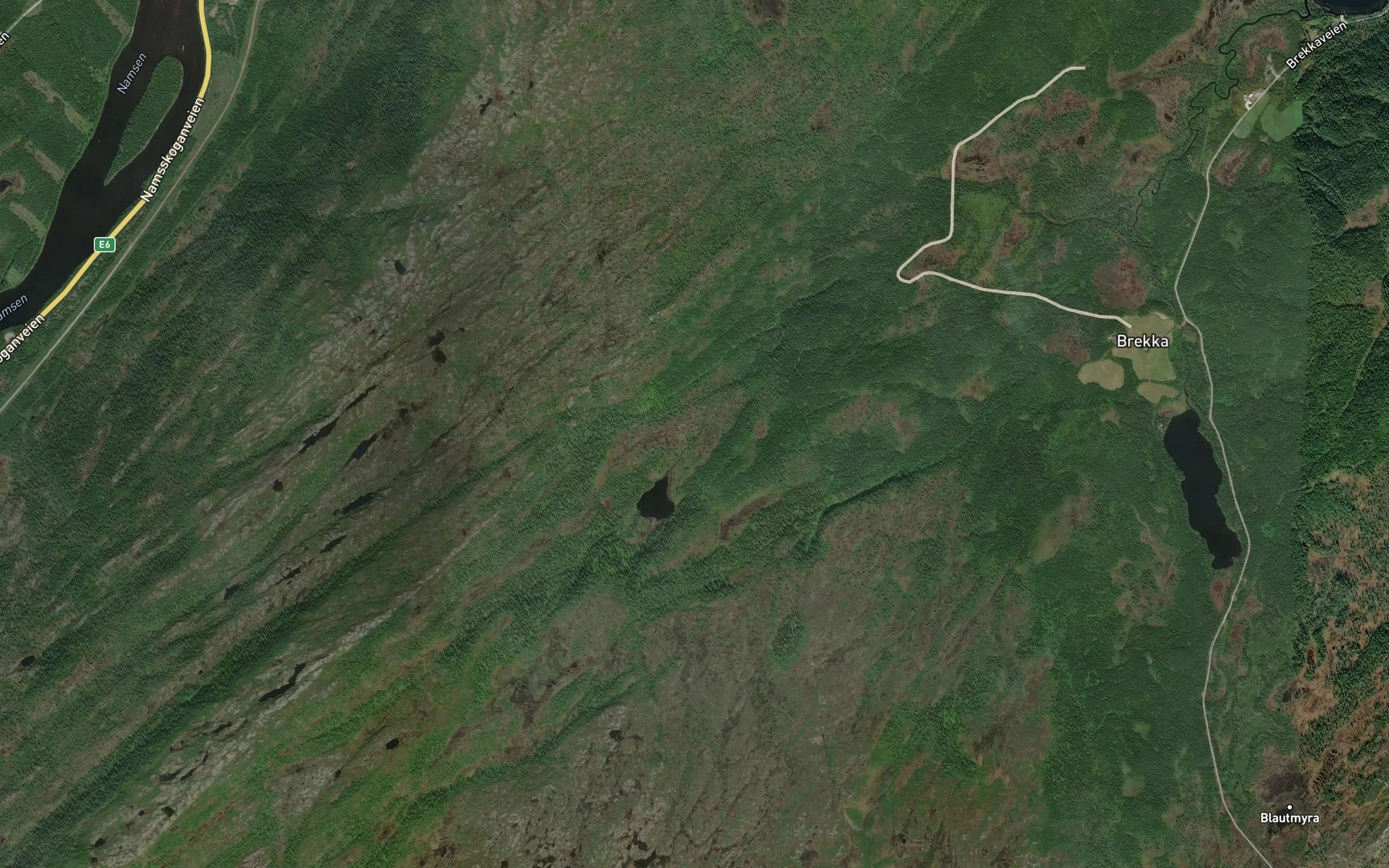 Satellite map of the Kverntjornbekken