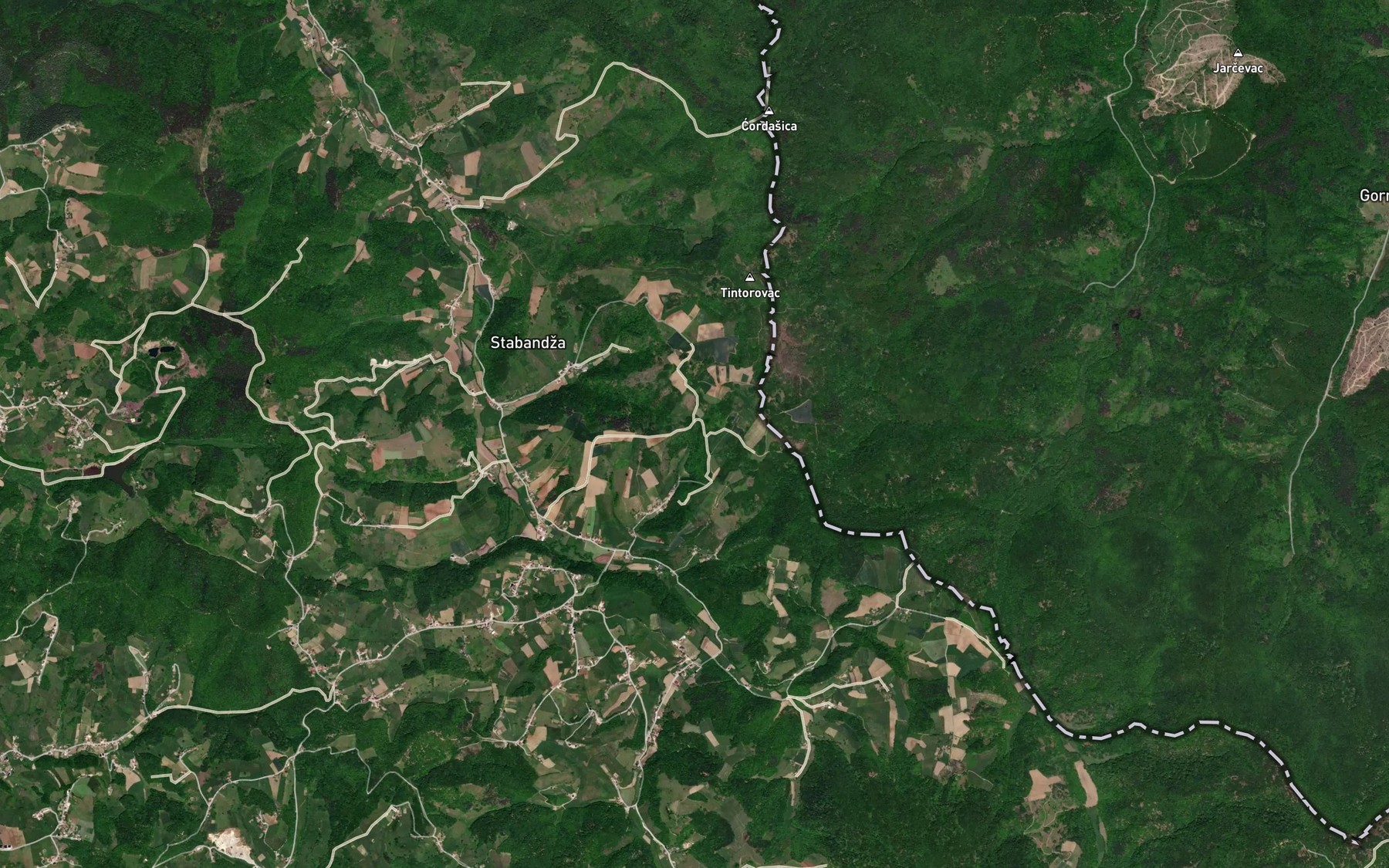 Satellite map of the Dzidnovac