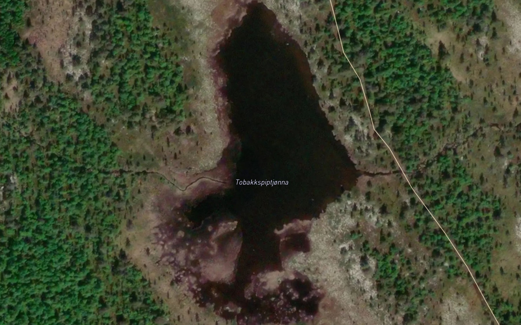 Satellite map of the Tobakkspiptjorna