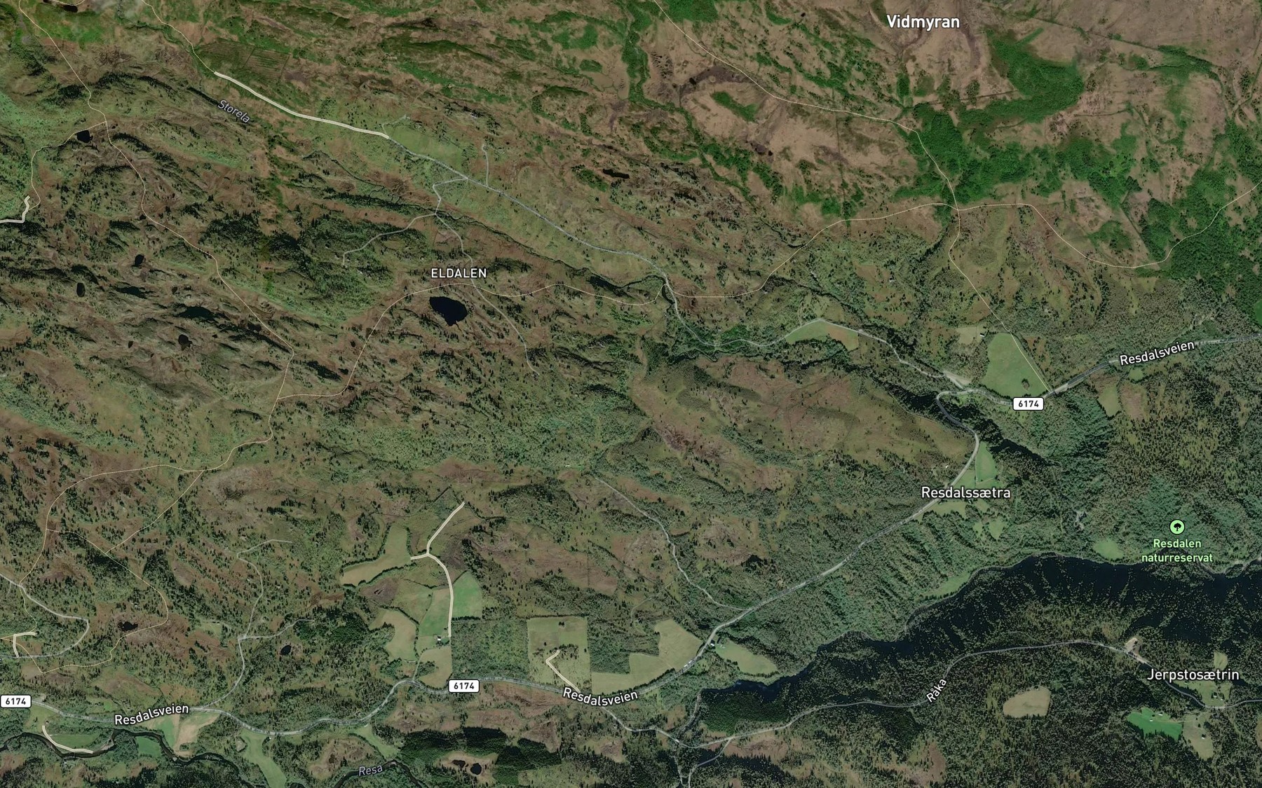 Satellite map of the Litlslaettbekken