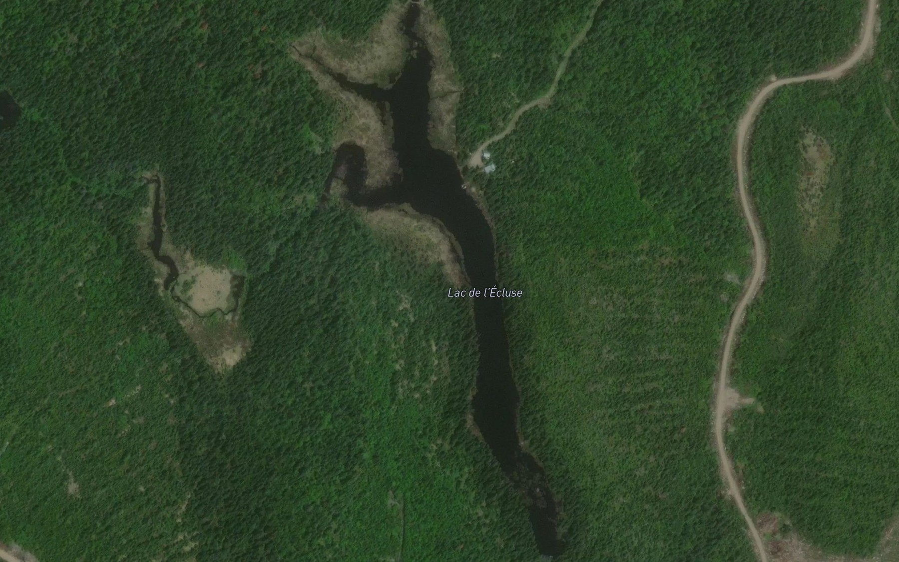 Satellite map of the Lac de l'Ecluse
