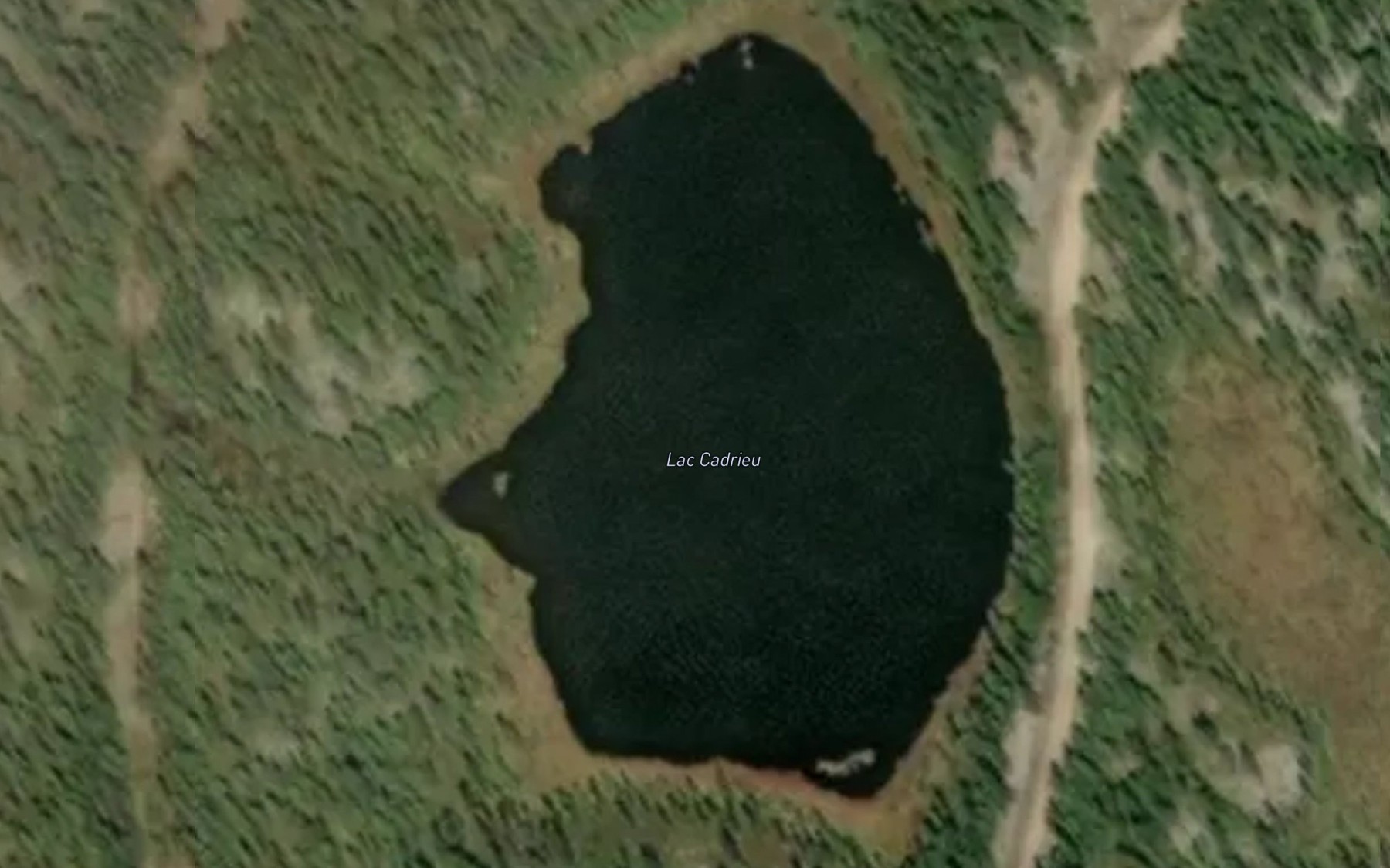 Satellite map of the Lac Cadrieu