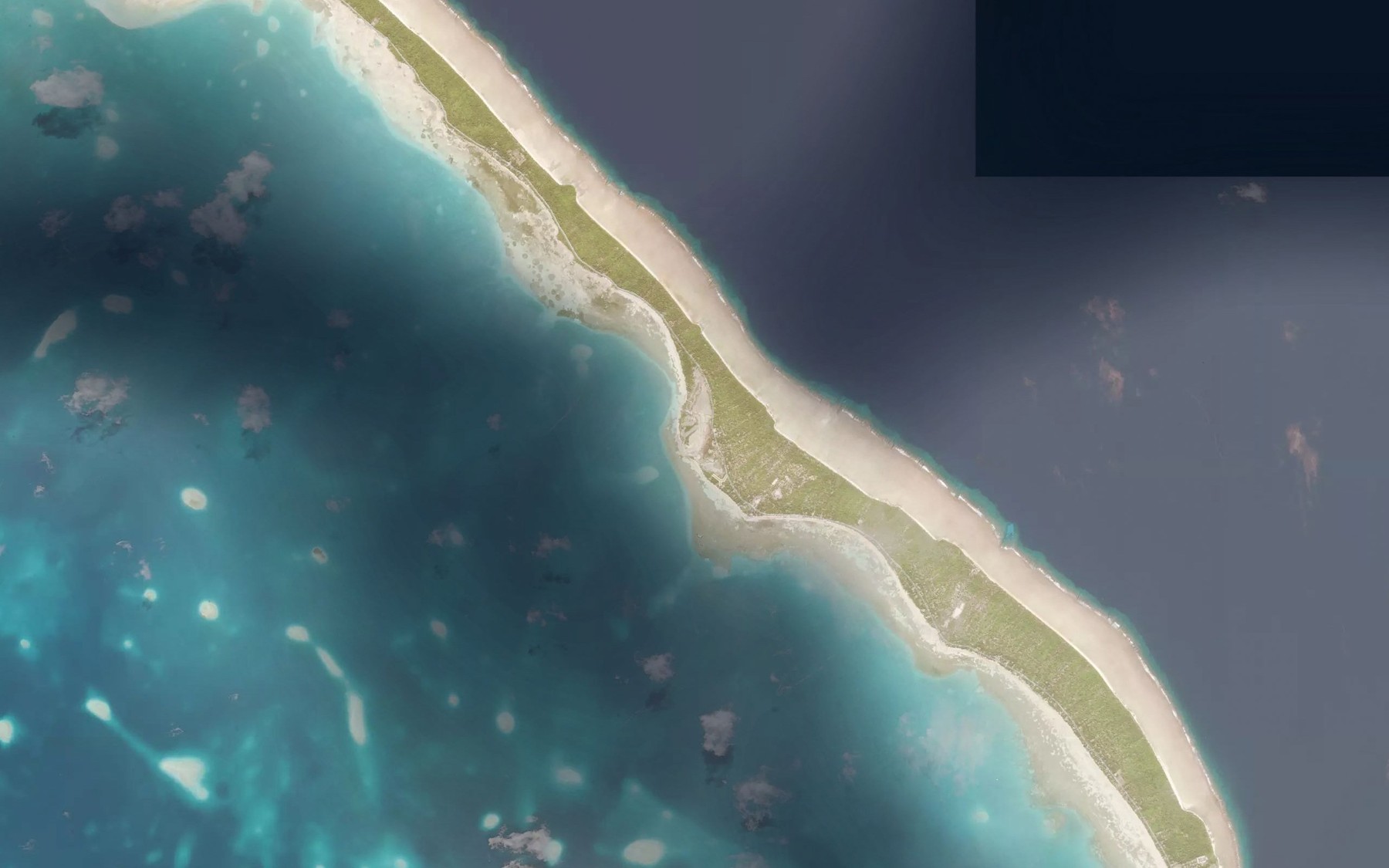 Satellite map of the Formerly Freshwater Lake