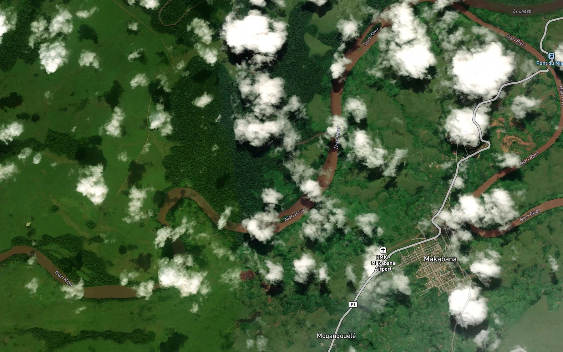 Satellite map of the Leboulou