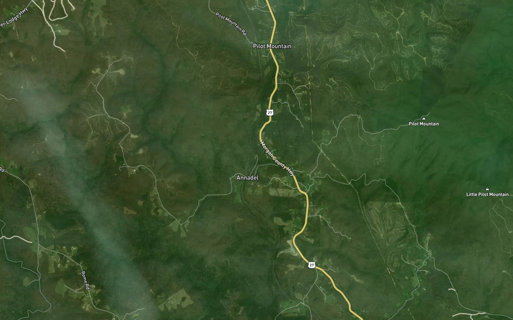 Satellite map of the Mud Branch