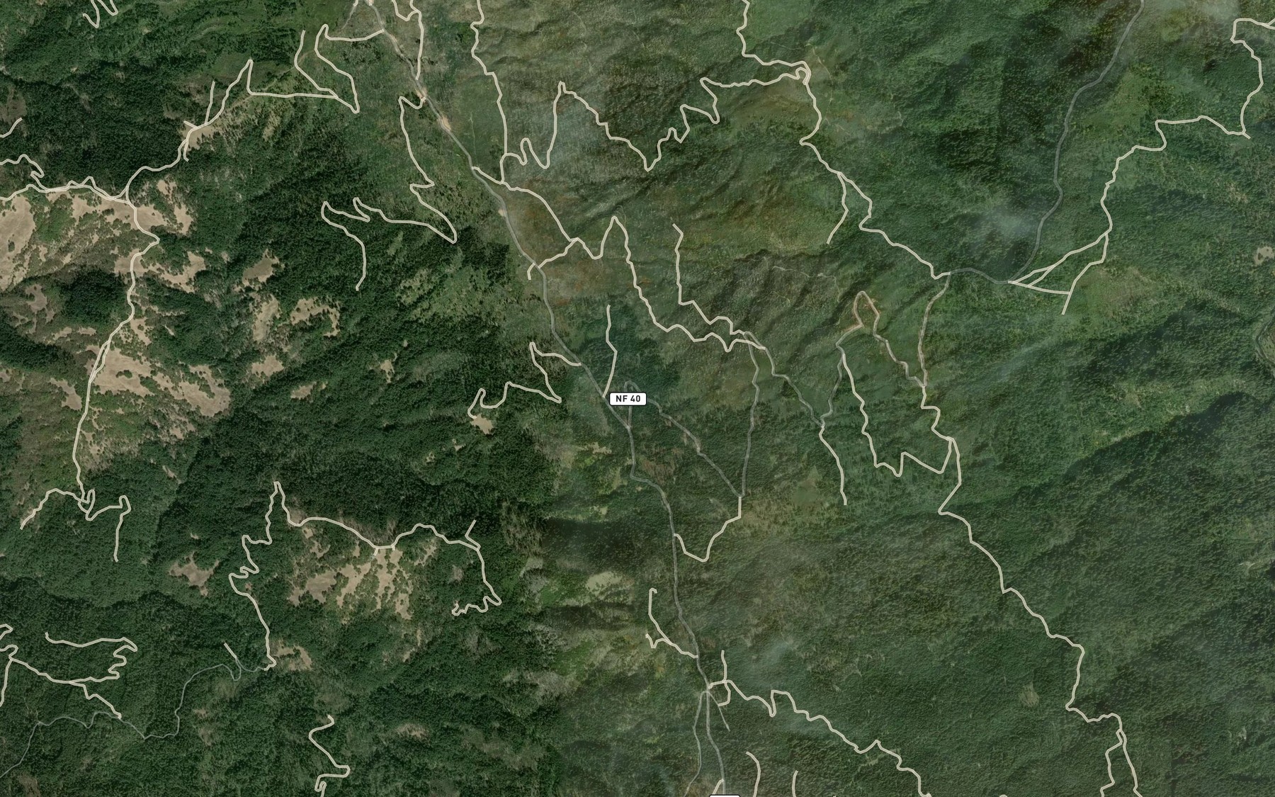 Satellite map of the Doe Spring