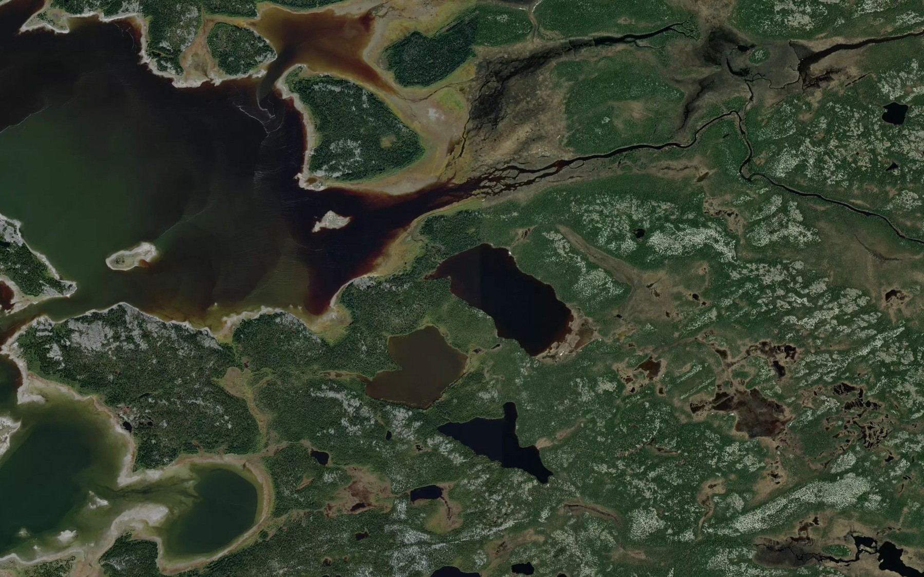 Satellite map of the Riviere Aquatuc