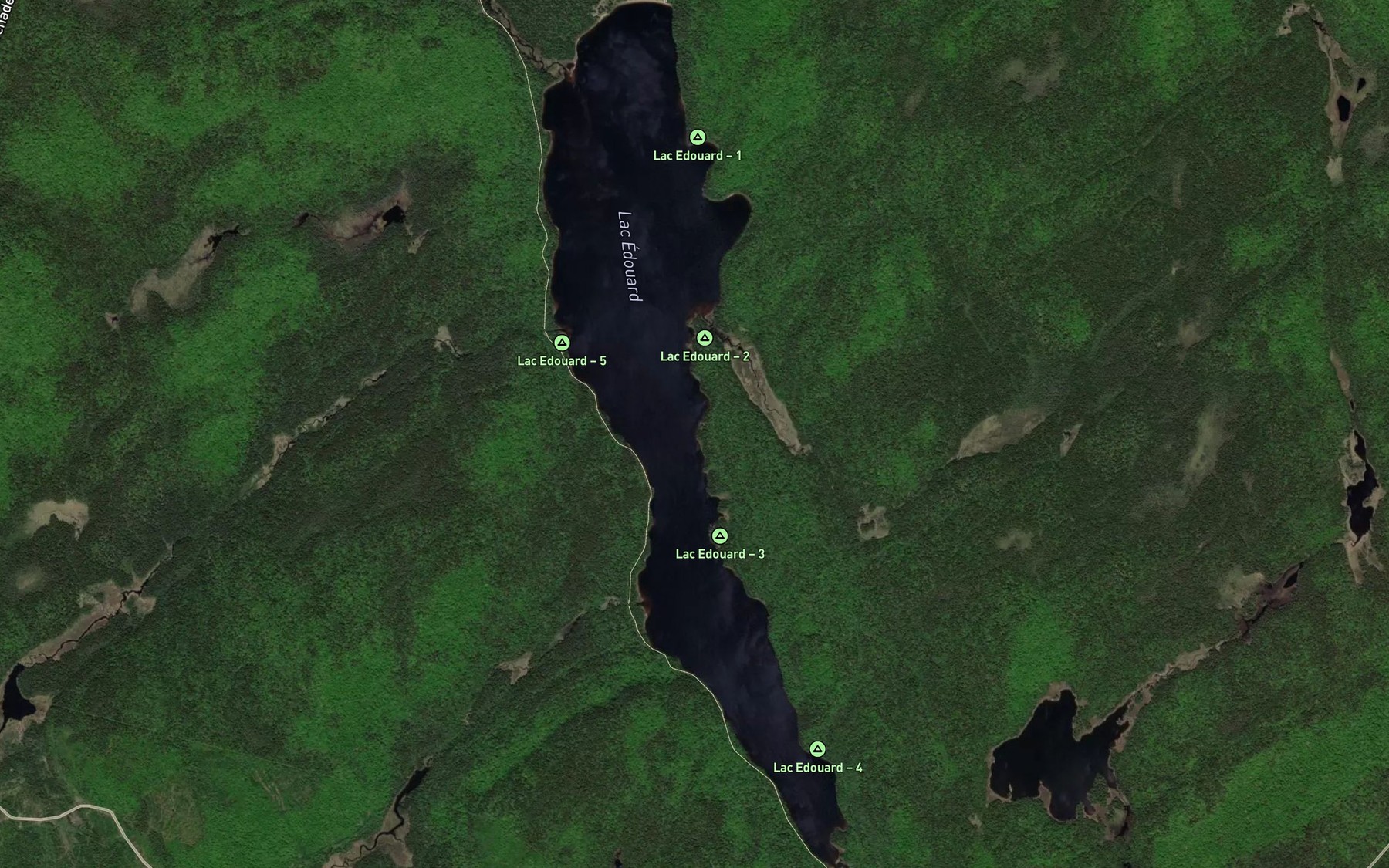 Satellite map of the Lac Edouard