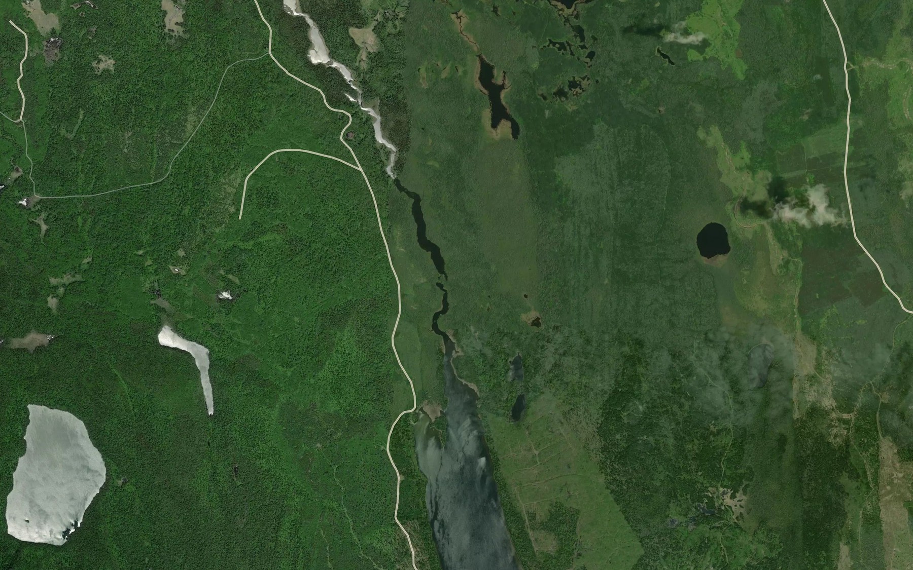 Satellite map of the Lynch Creek