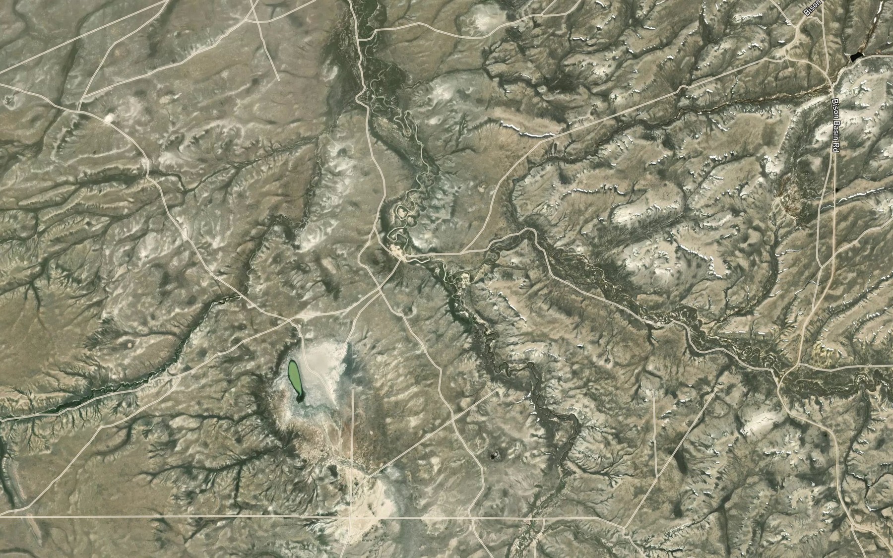 Satellite map of the East Alkali Creek