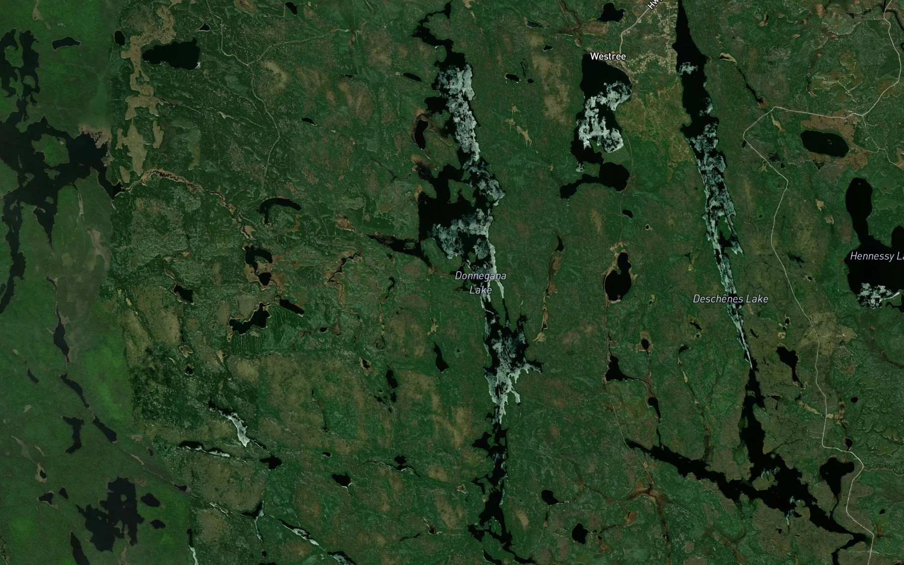Satellite map of the Donnegana Lake
