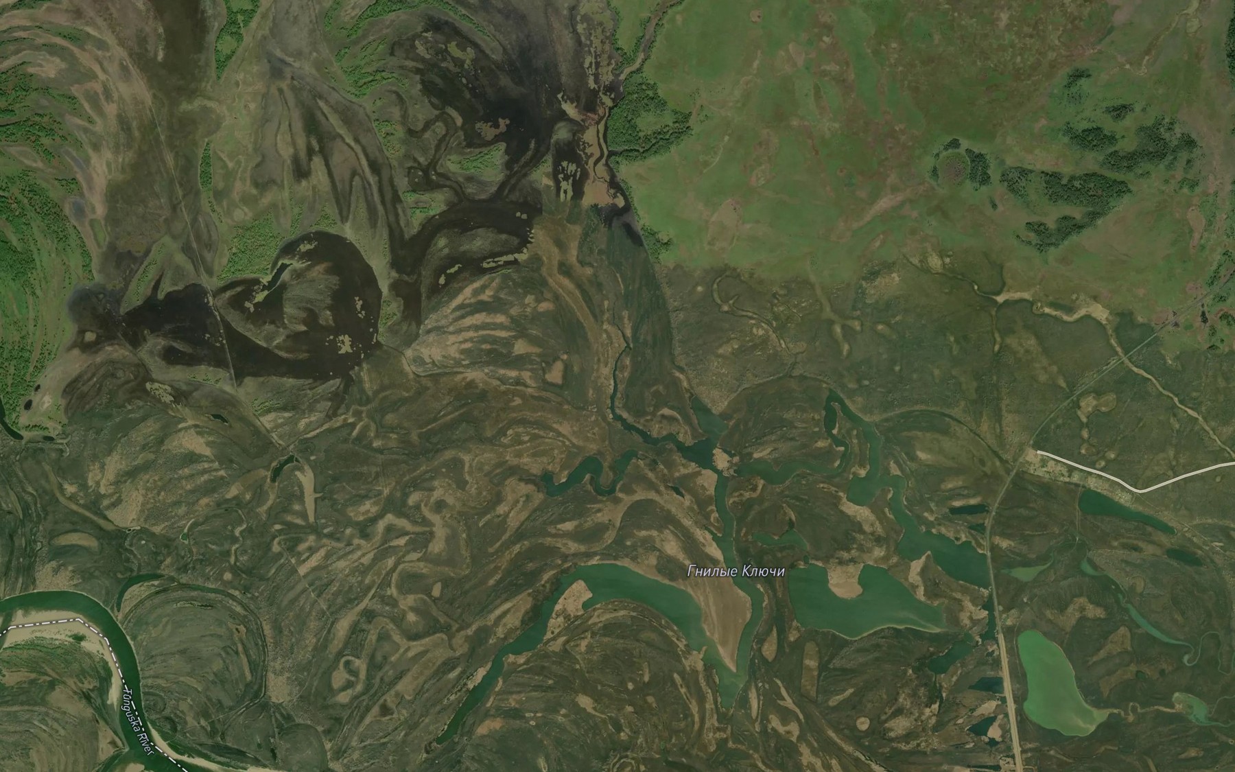 Satellite map of the Gniloy Klyuch