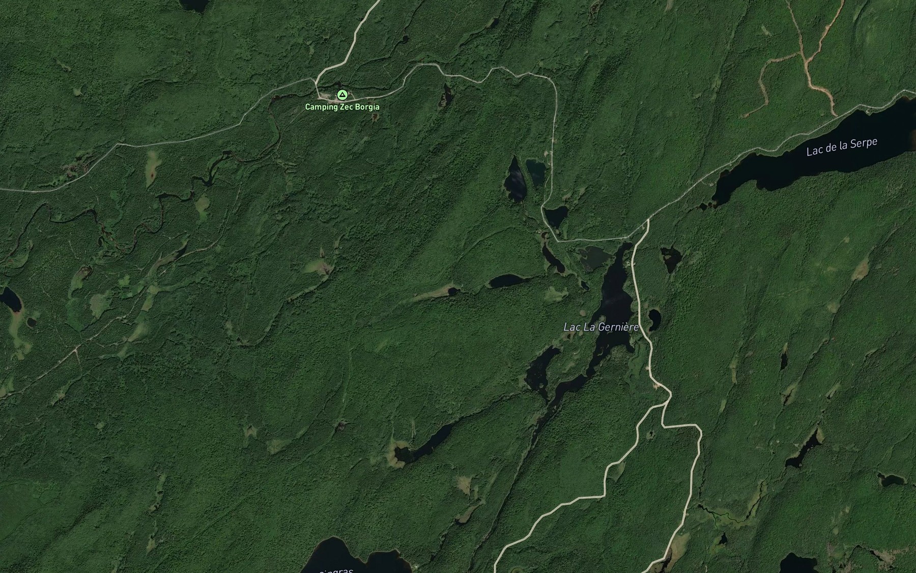 Satellite map of the Etang Moqueur