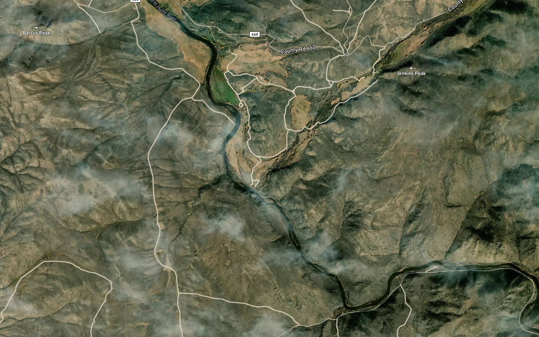 Satellite map of the Little Creek