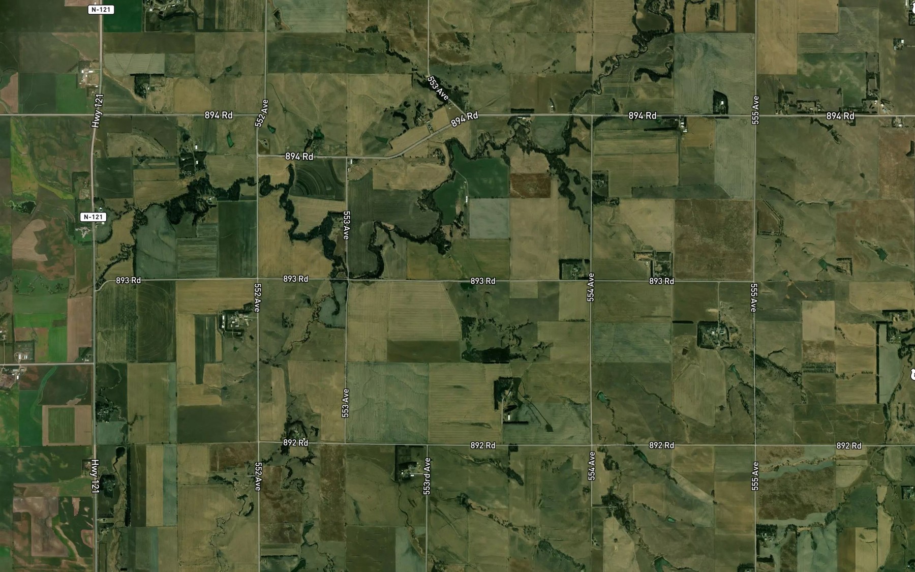 Satellite map of the Bartz Reservoir