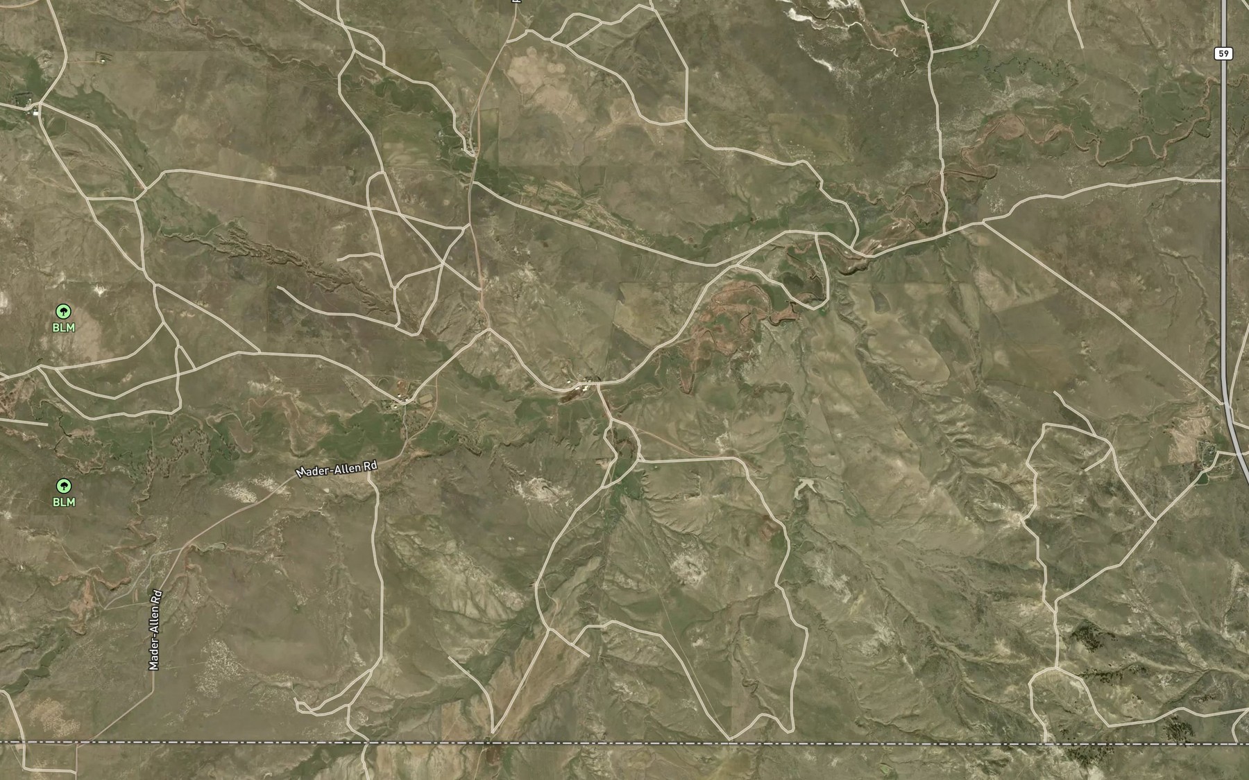 Satellite map of the Rock Creek