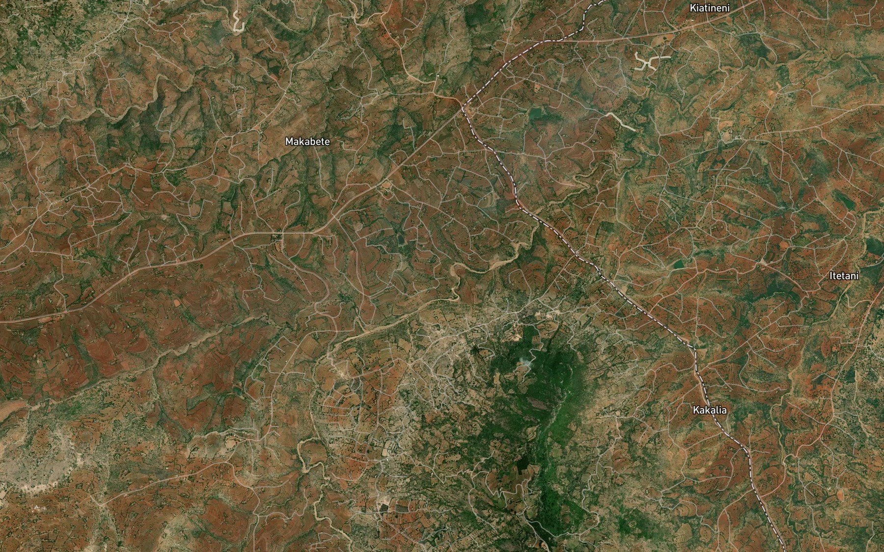 Satellite map of the Makaveti Dam
