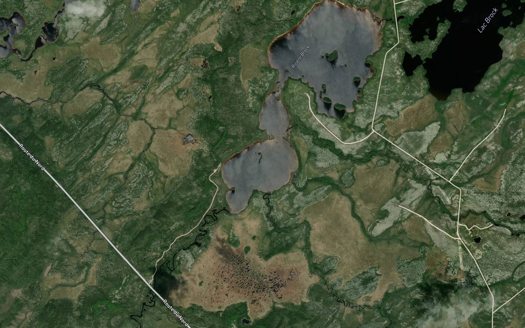 Satellite map of the Lac Villebois