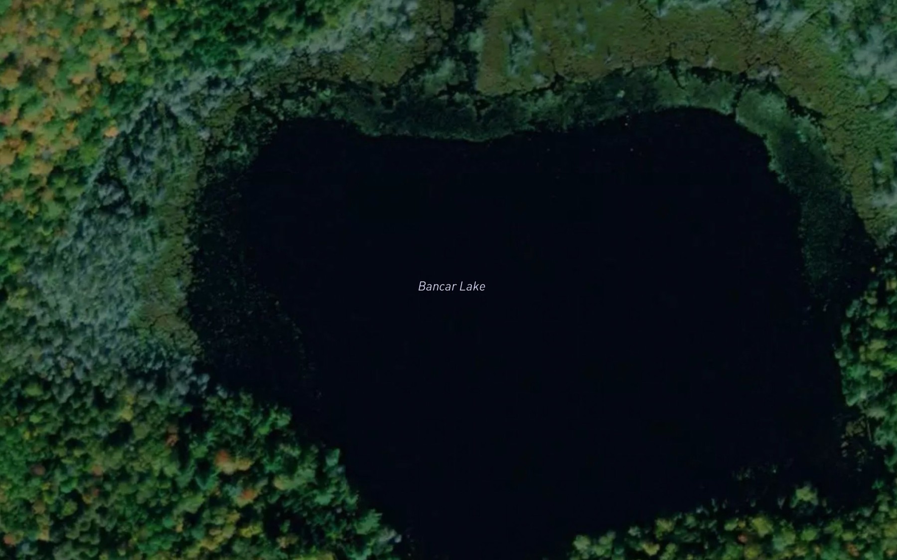 Satellite map of the Bancar Lake
