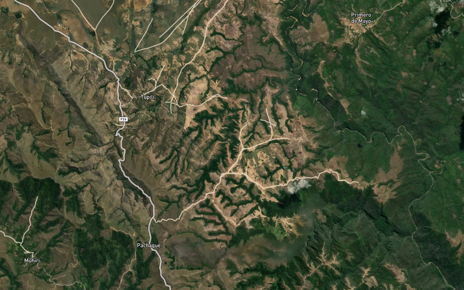 Satellite map of the Rio Choricha
