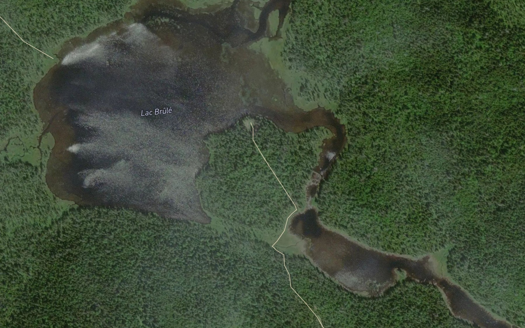 Satellite map of the Lac Brule