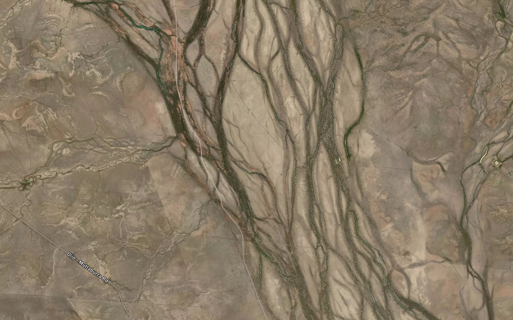 Satellite map of the Charlie Creek