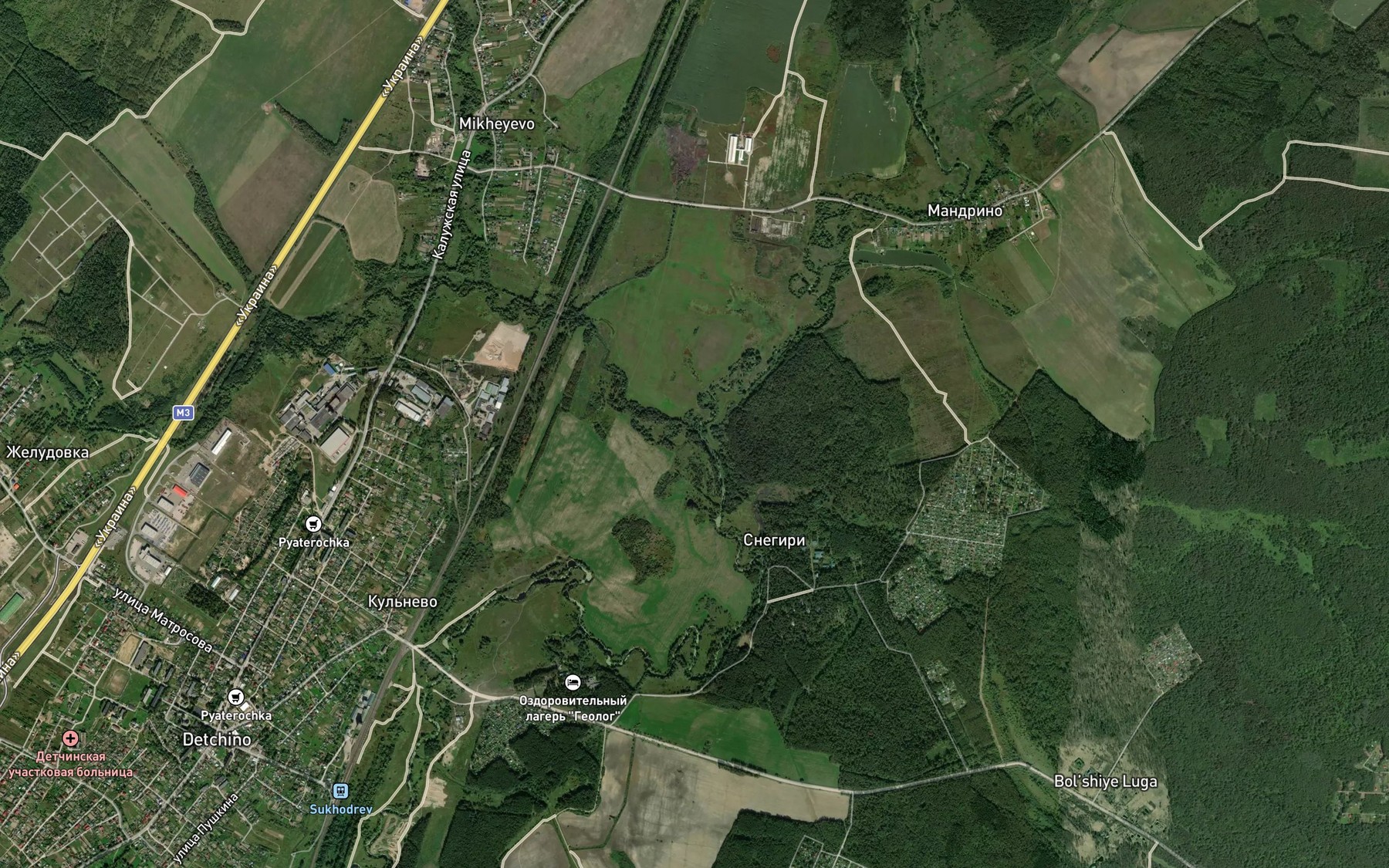 Satellite map of the Putynka