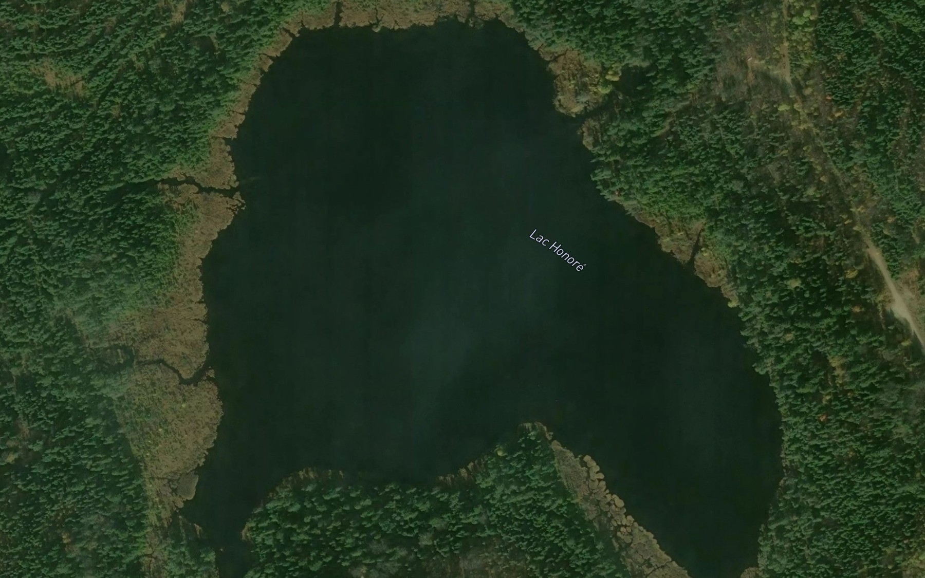 Satellite map of the Lac Honore