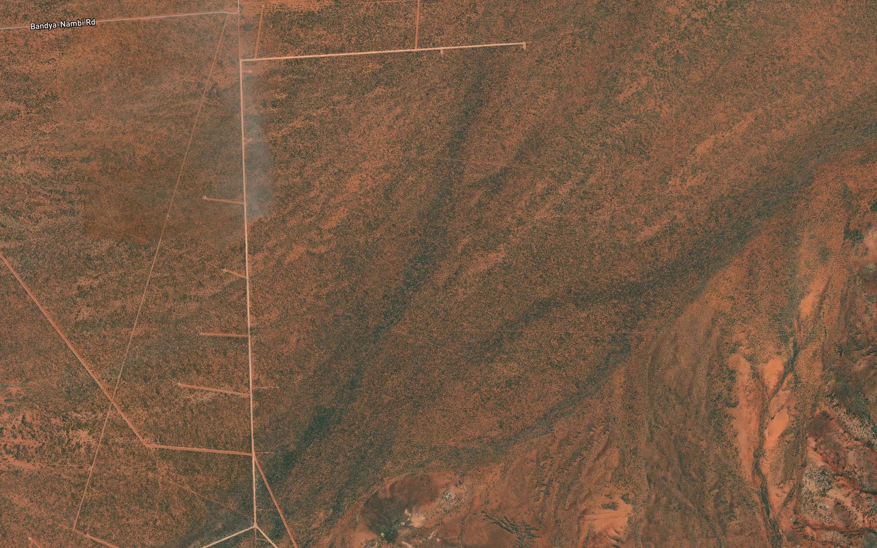 Satellite map of the Dillon Creek