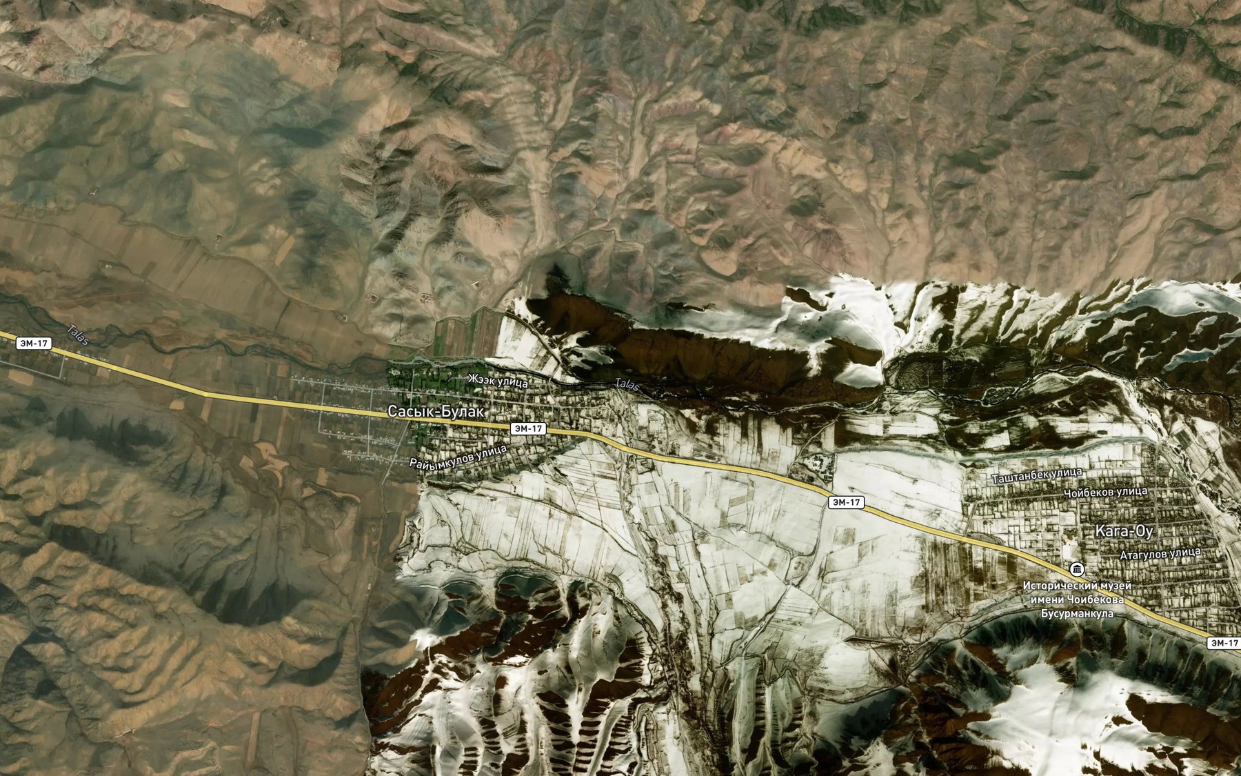 Satellite map of the Bala-Chichkan
