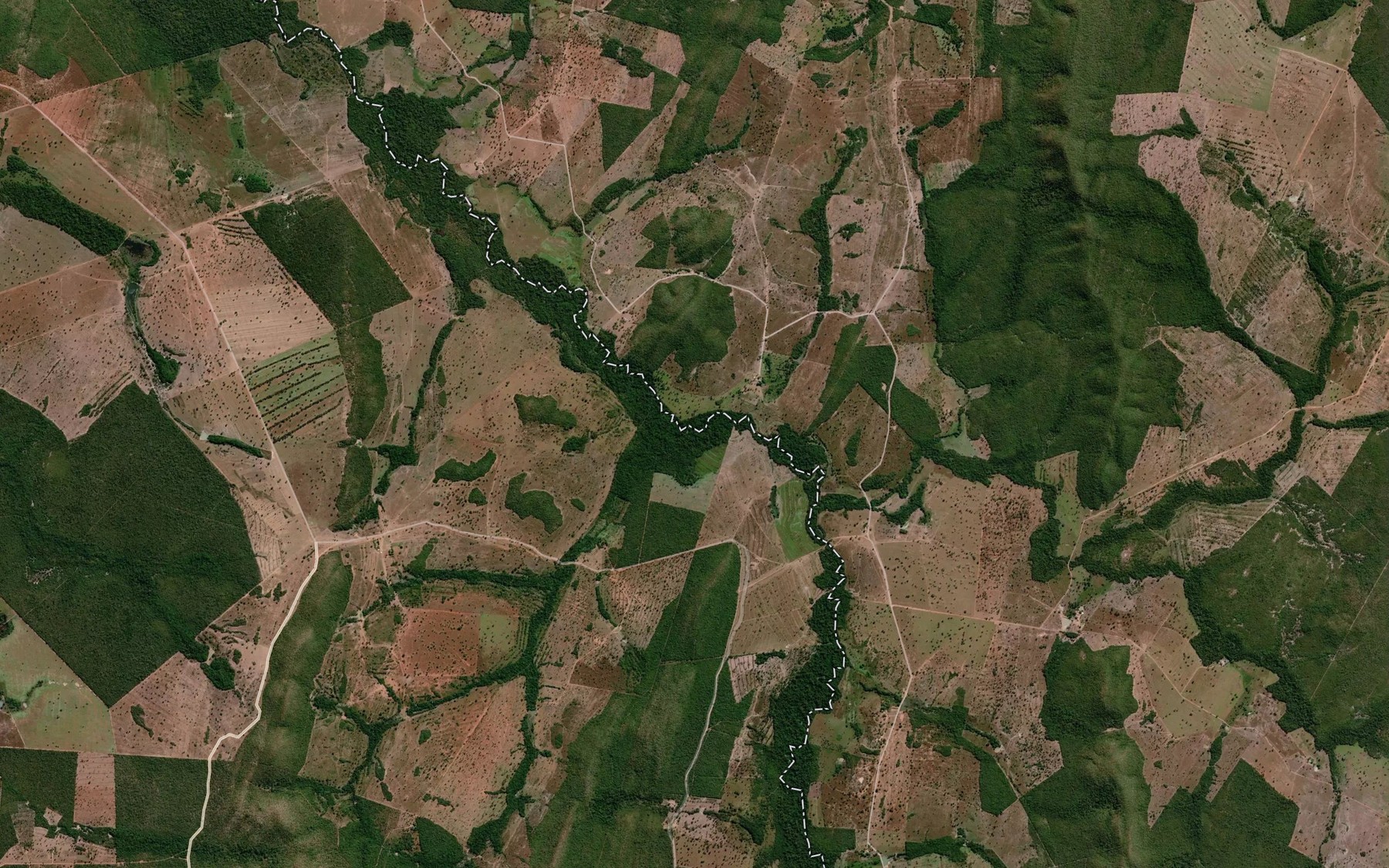 Satellite map of the Corrego Baixao
