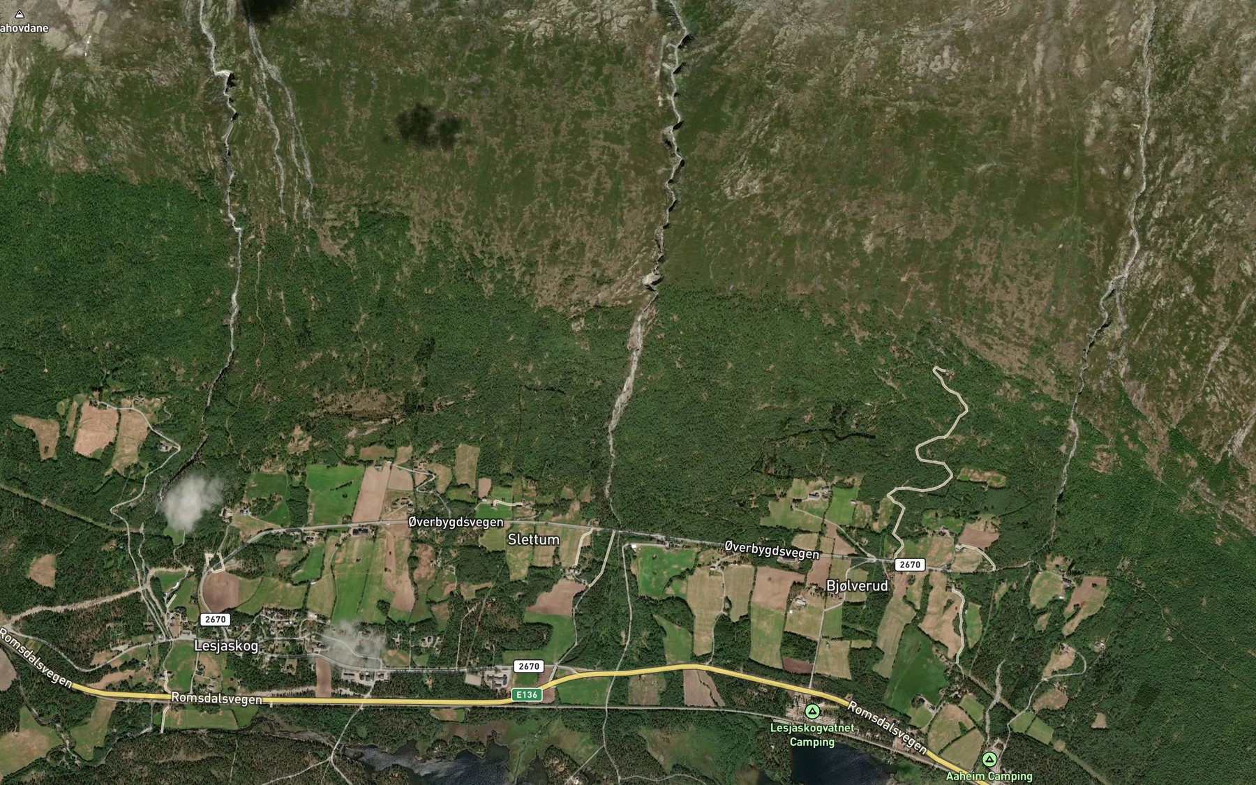 Satellite map of the Skottai