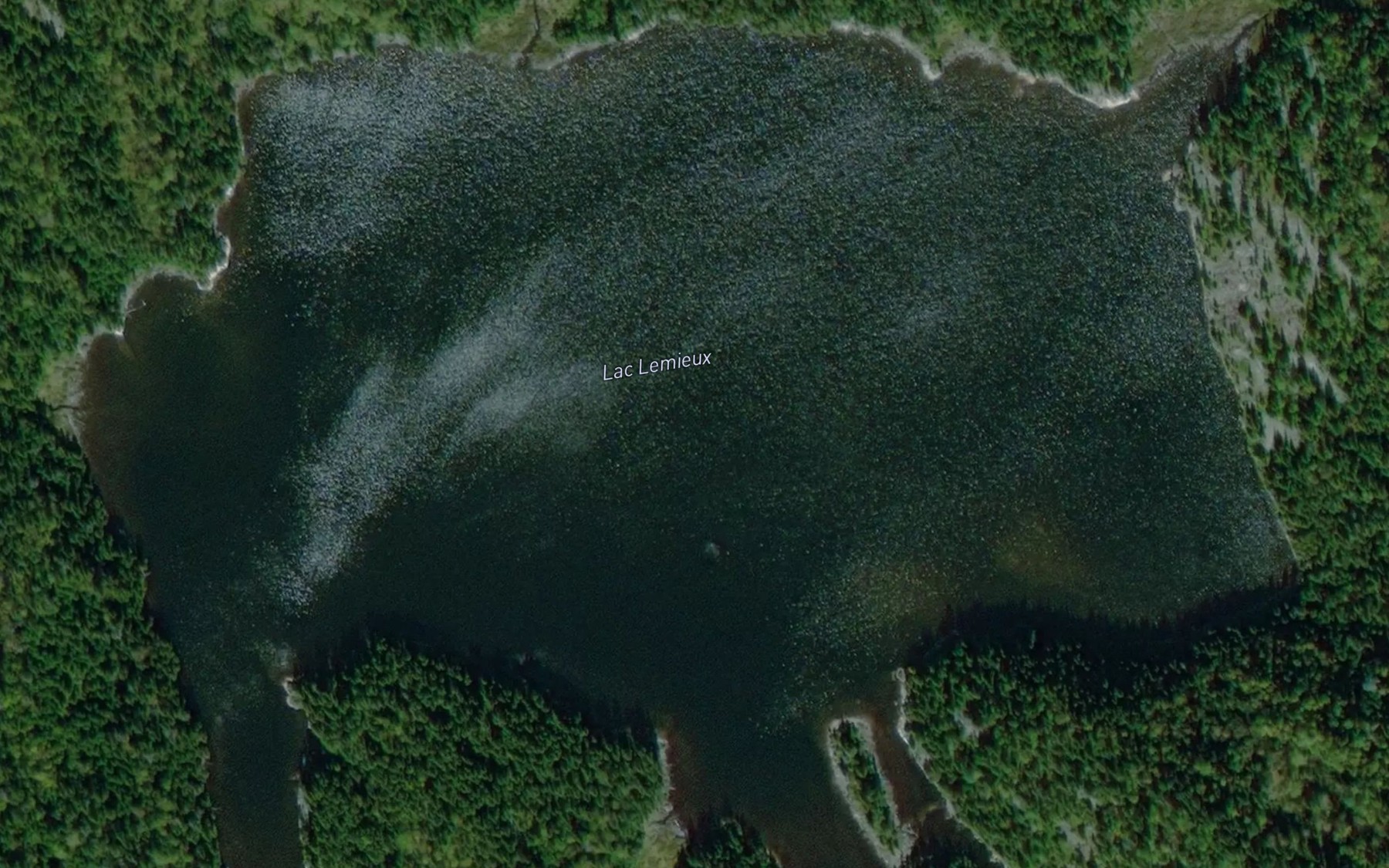 Satellite map of the Lac Lemieux