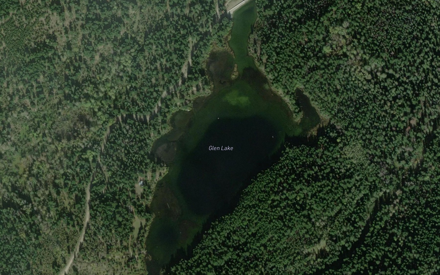 Satellite map of the Glen Lake