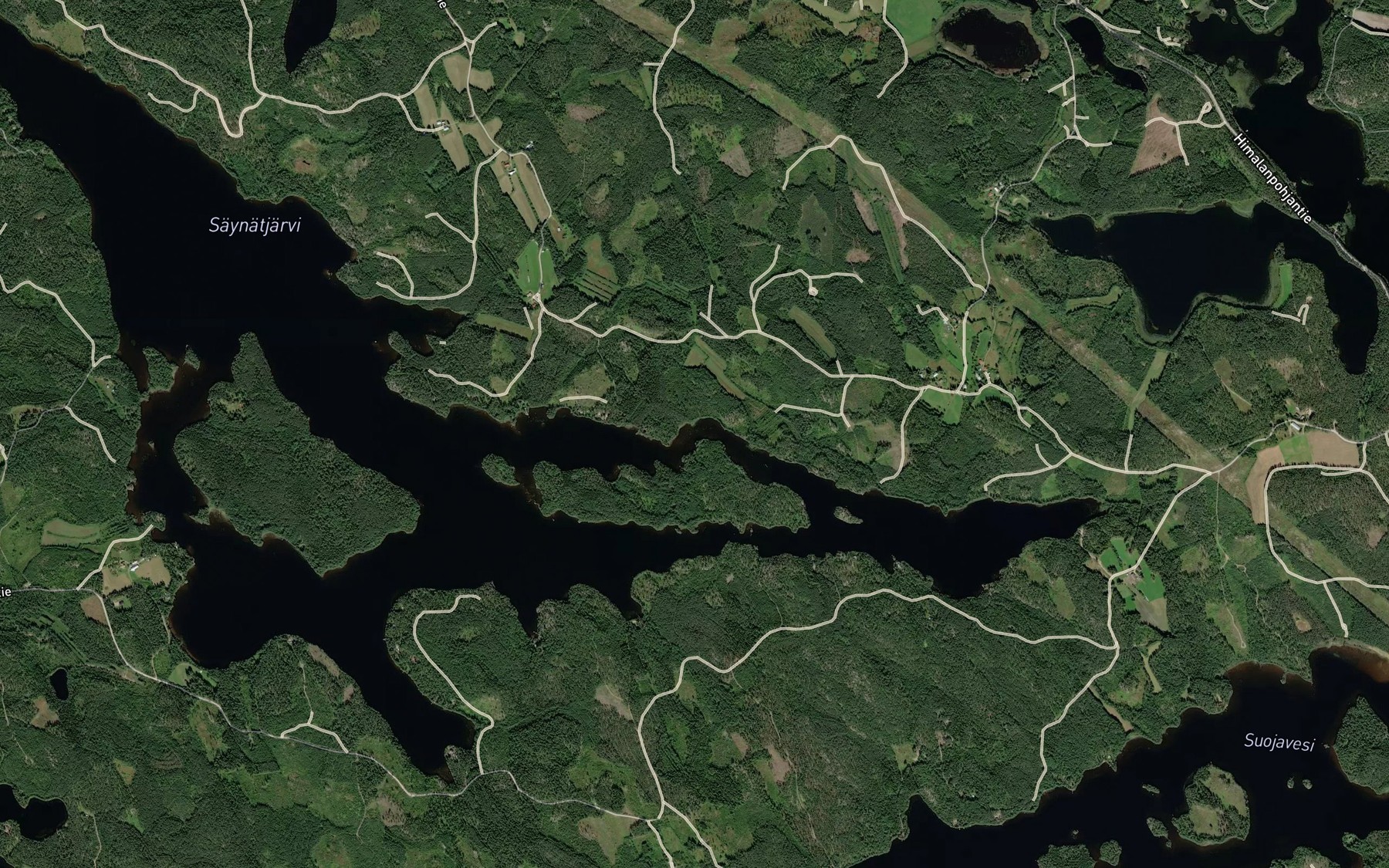 Satellite map of the Pulkinsalmi