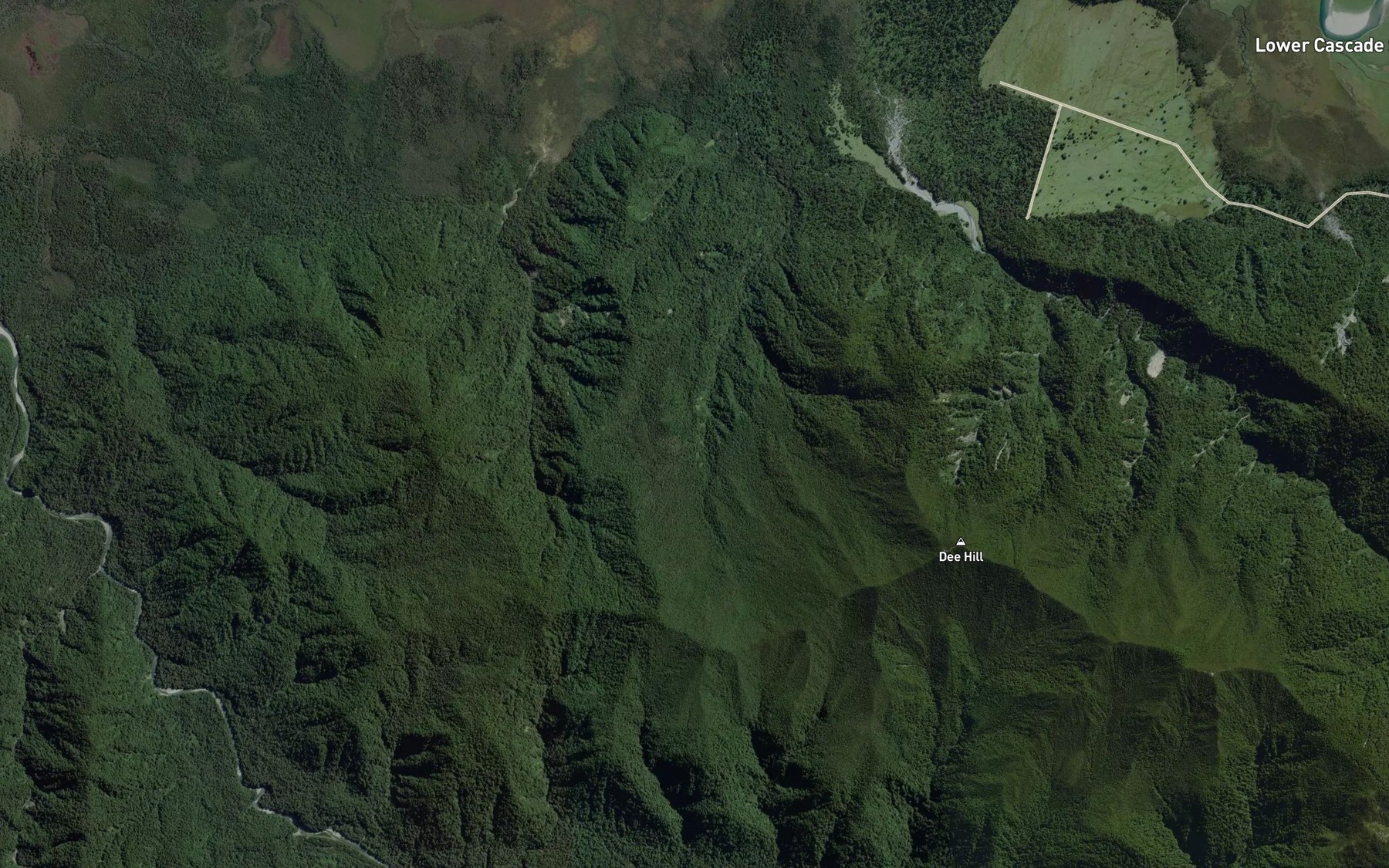 Satellite map of the Limestone Creek