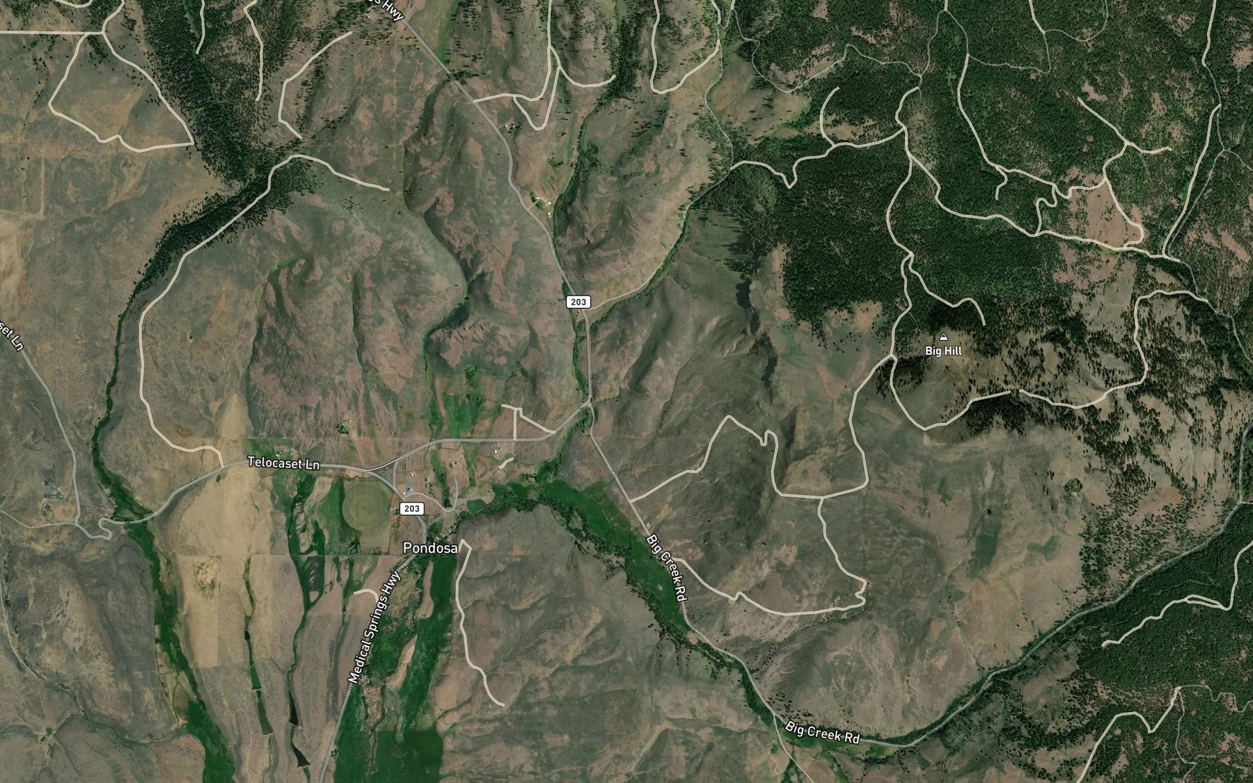 Satellite map of the Medical Hot Spring