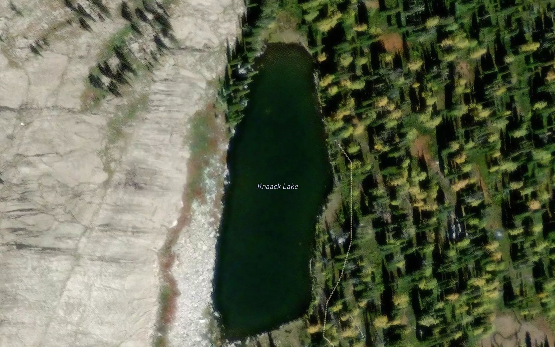 Satellite map of the Knaack Lake