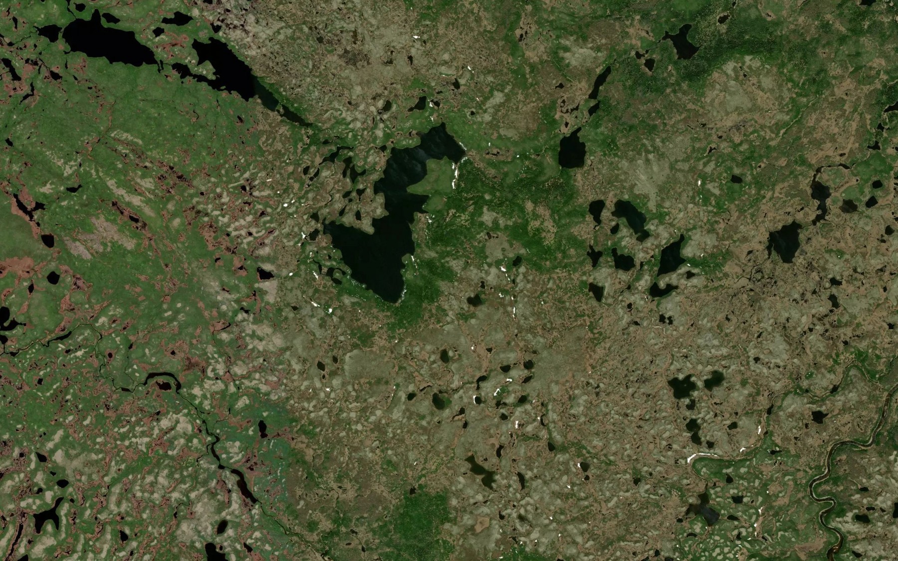 Satellite map of the Rocky Pond