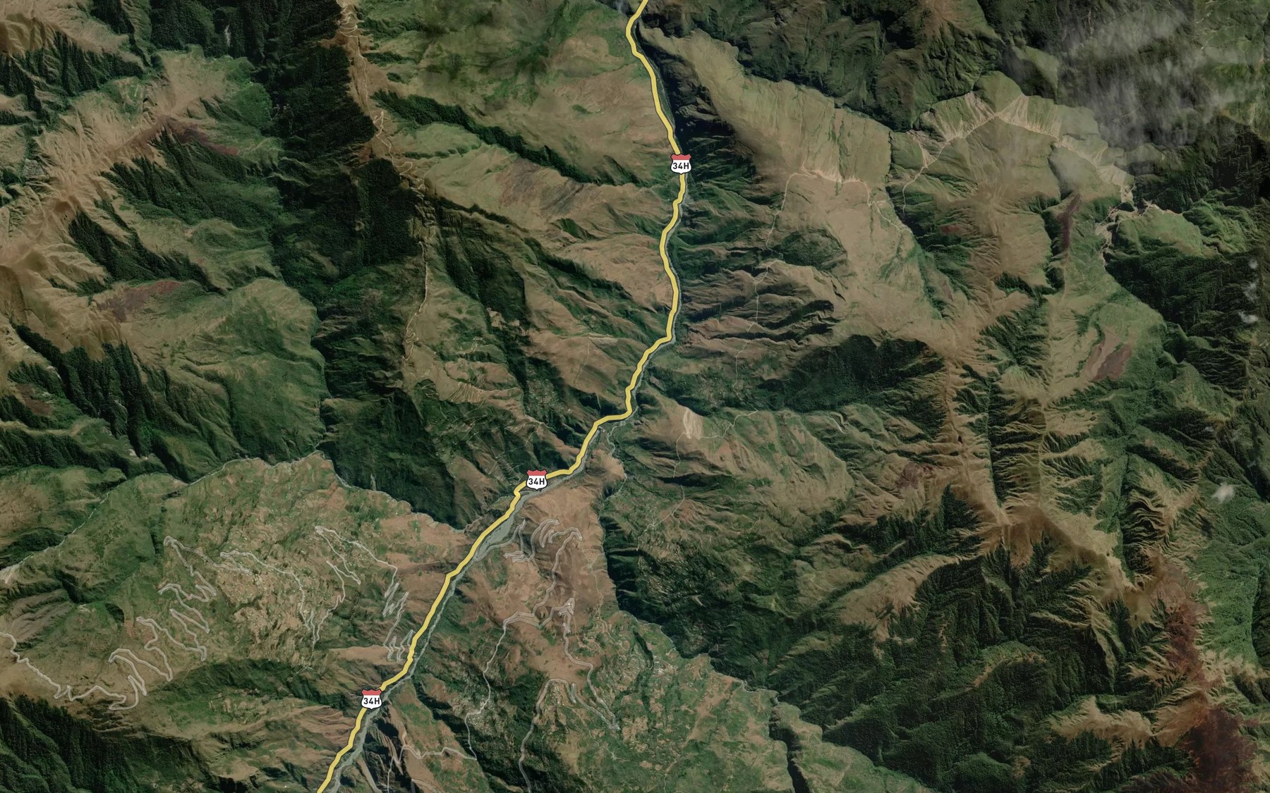 Satellite map of the Quebrada Chintamayo