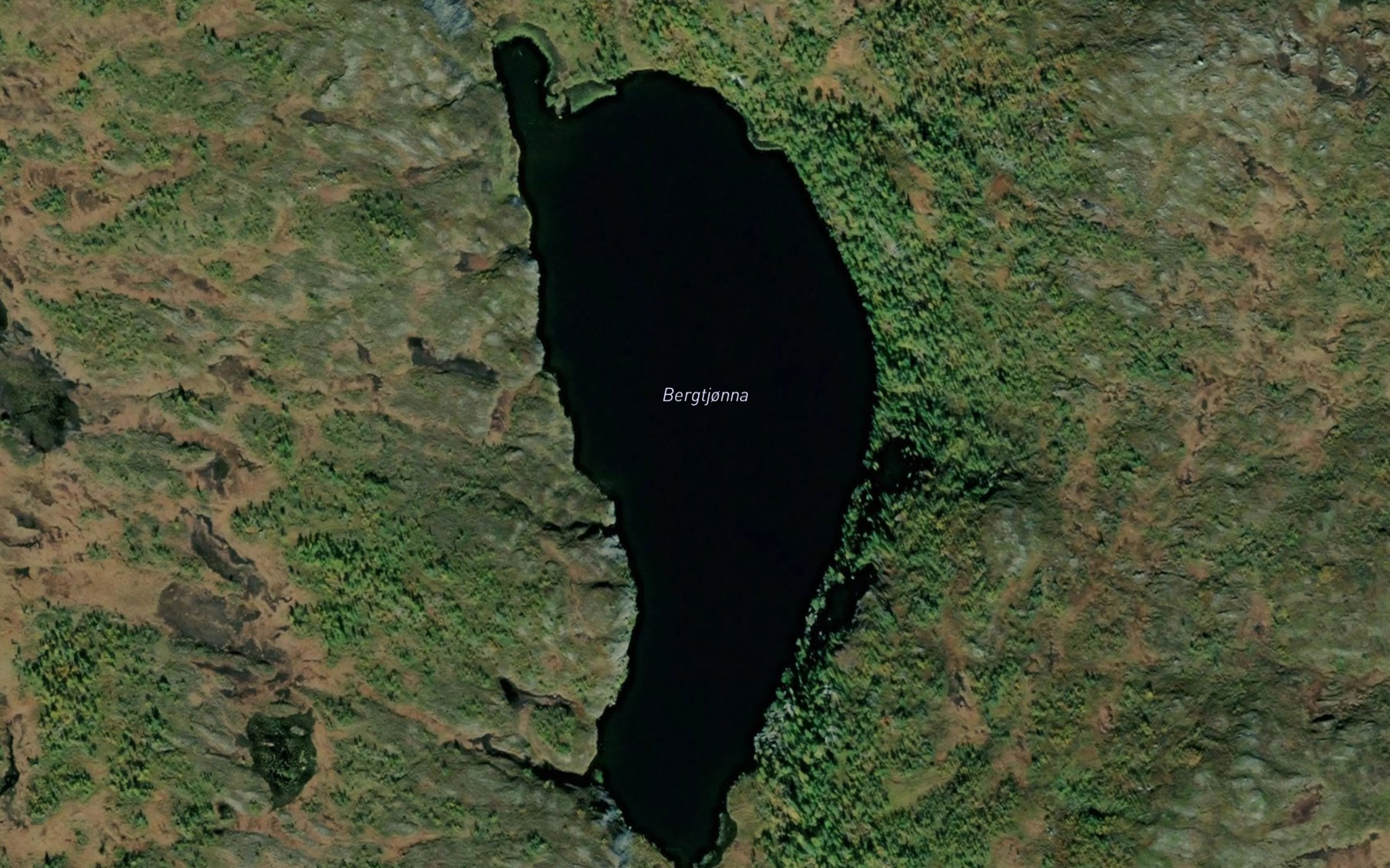 Satellite map of the Bergtjorna