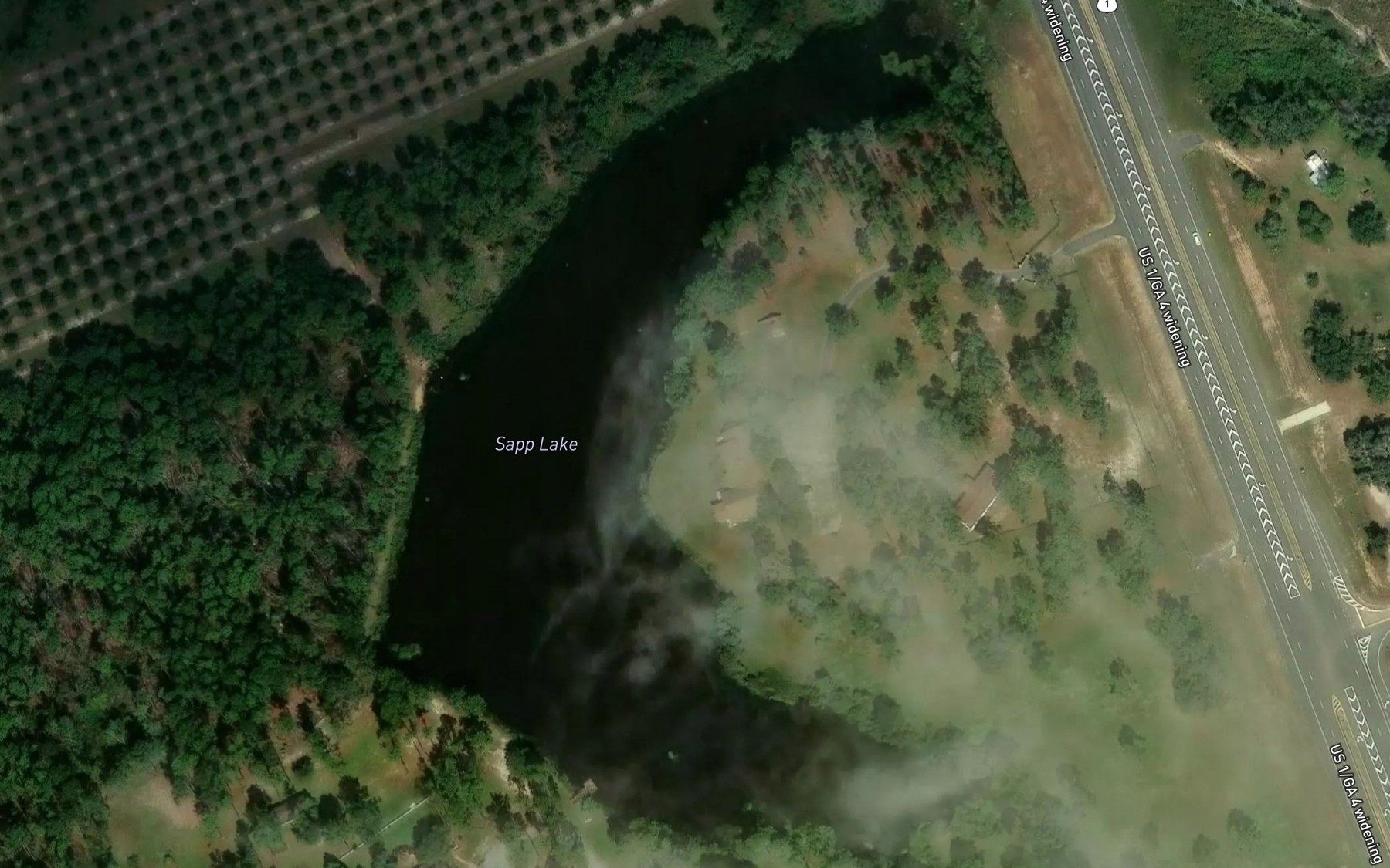 Satellite map of the Sapp Lake