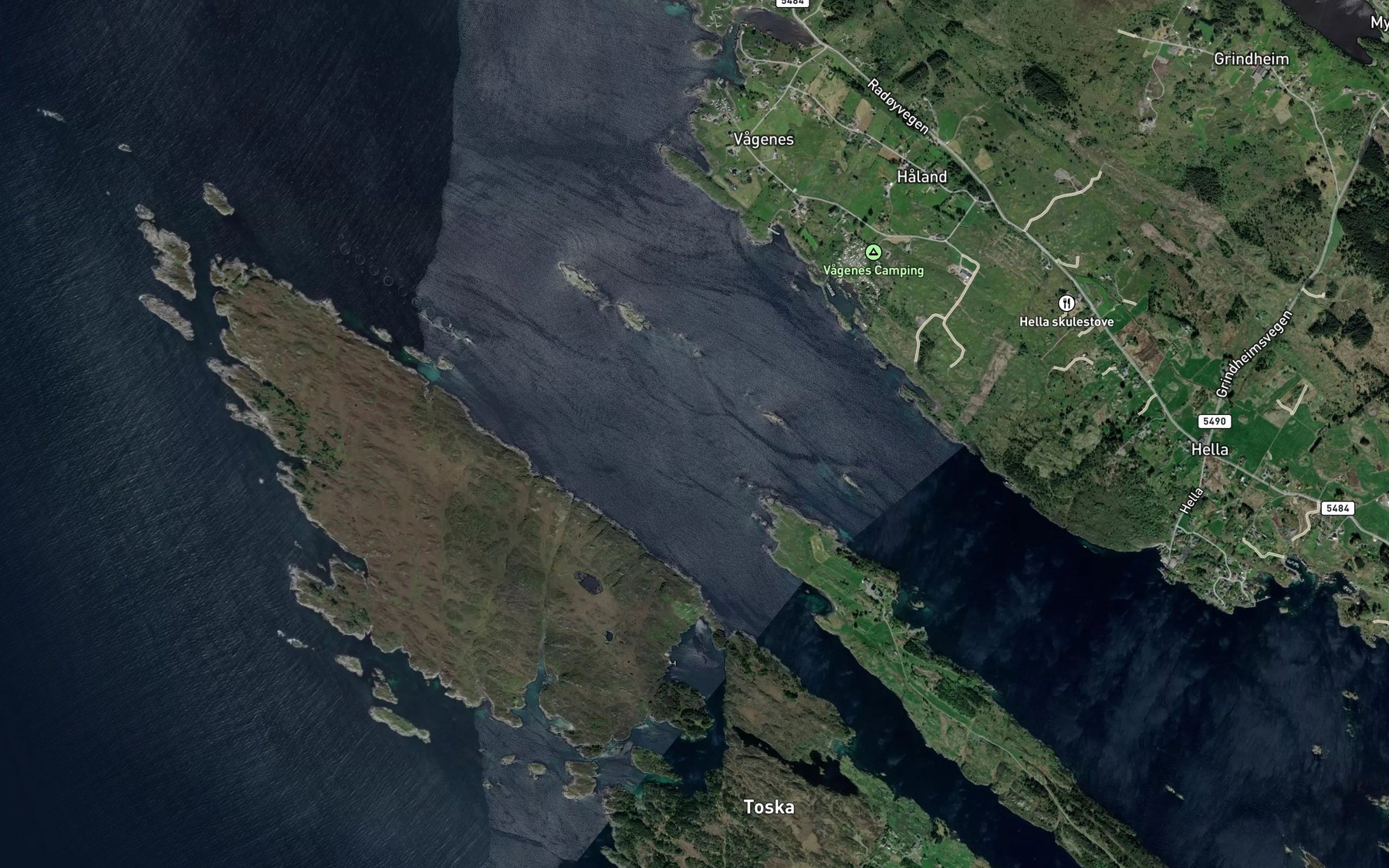 Satellite map of the Floskallane