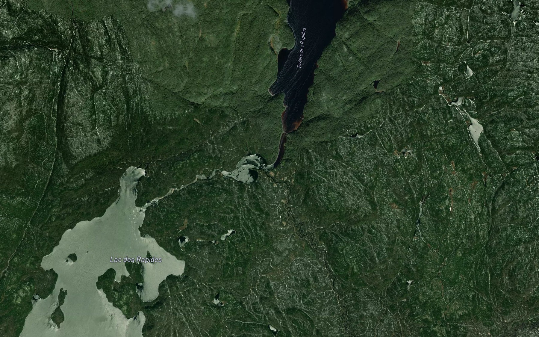 Satellite map of the Riviere Deschenes
