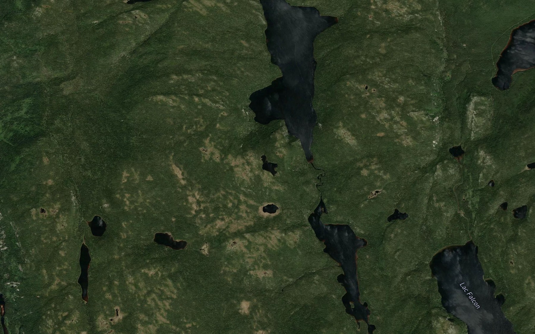 Satellite map of the Lac Chazal
