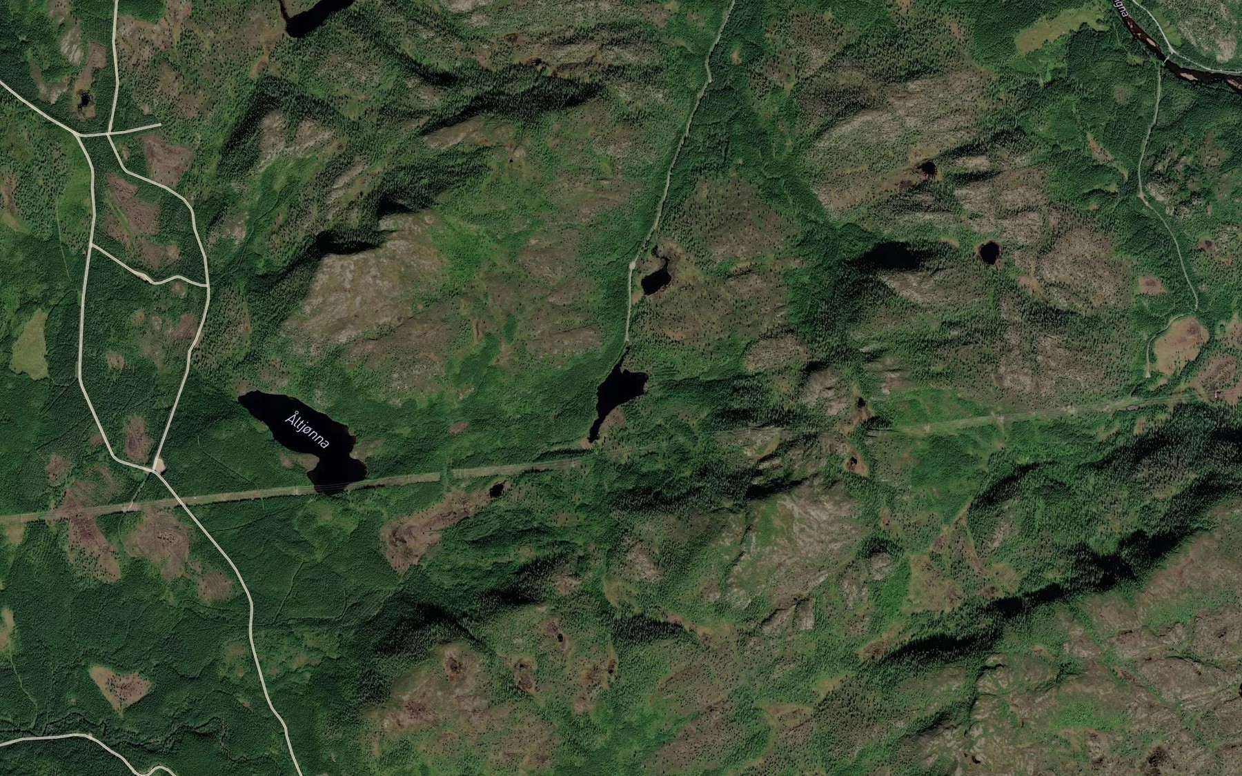 Satellite map of the Middagstjorna
