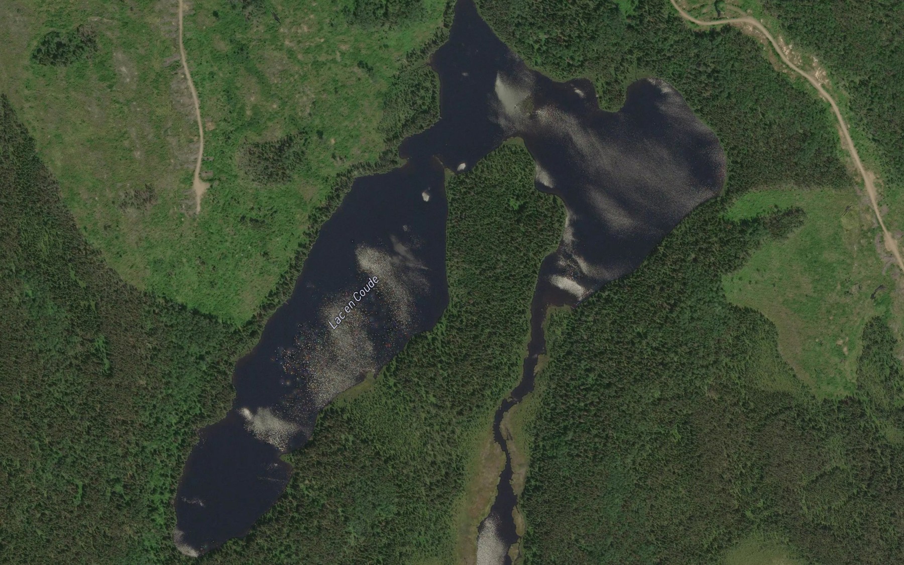 Satellite map of the Lac en Coude