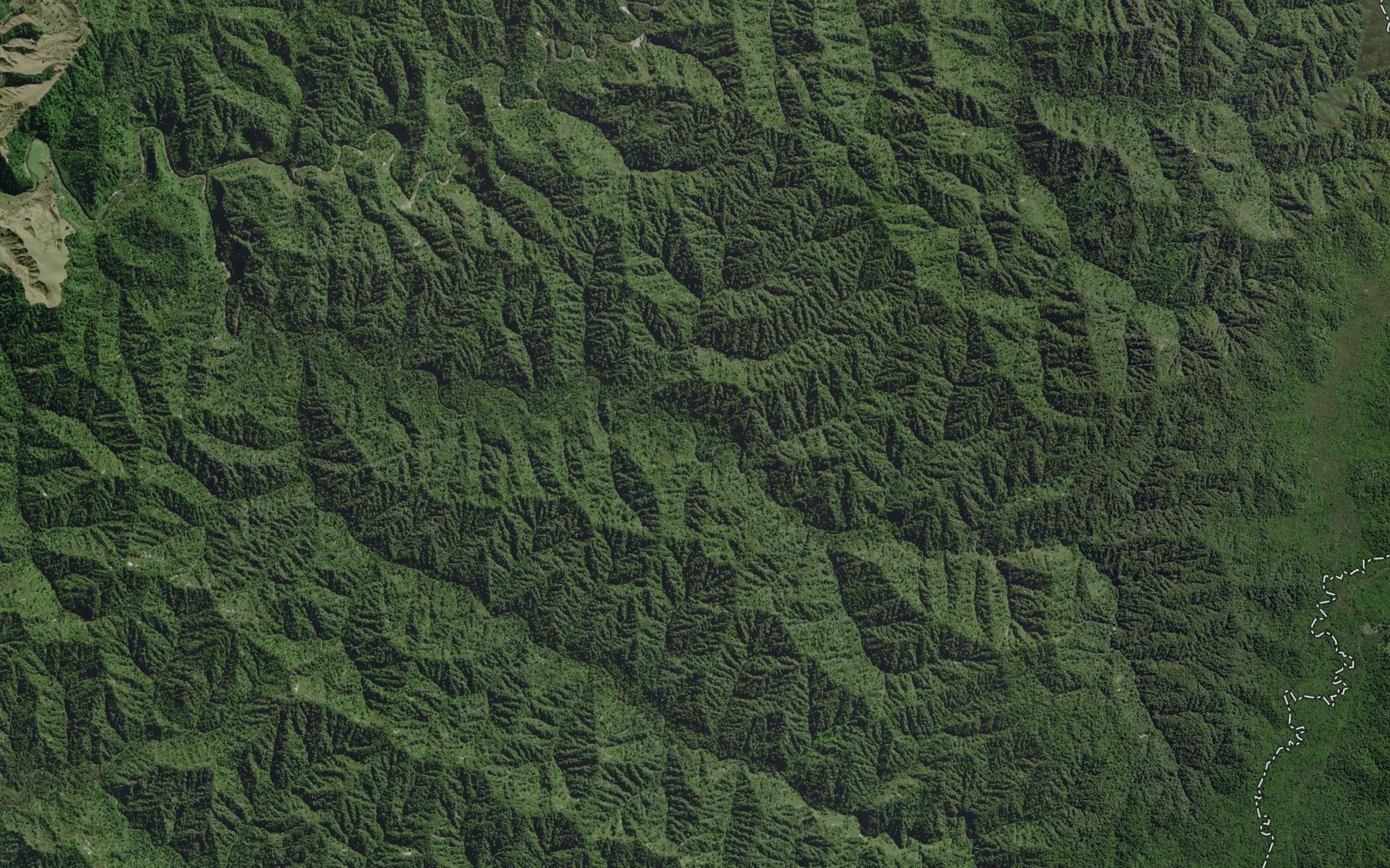 Satellite map of the Mohakatino River
