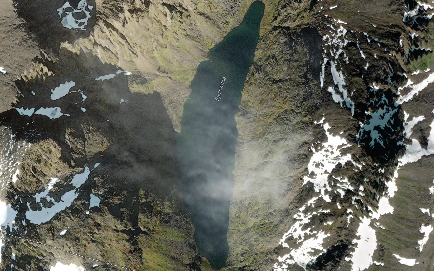 Satellite map of the Bjornvatna