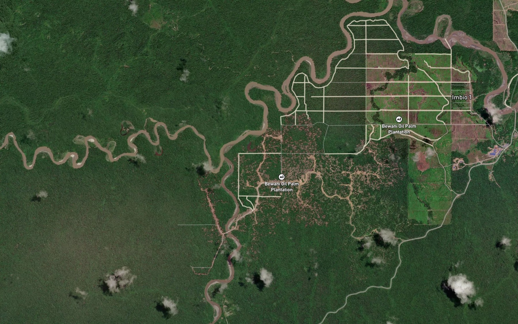 Satellite map of the Bei'i Creek